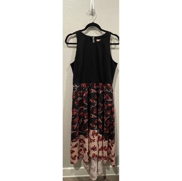 Anthropologie Dresses & Skirts - HUTCH Black High Low Floral Sleeveless Maxi Dress